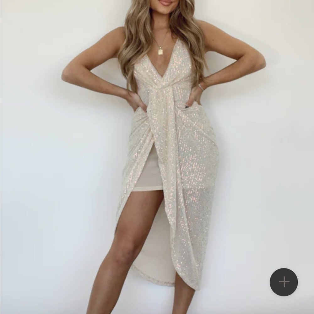 Sequin Wrap Dress